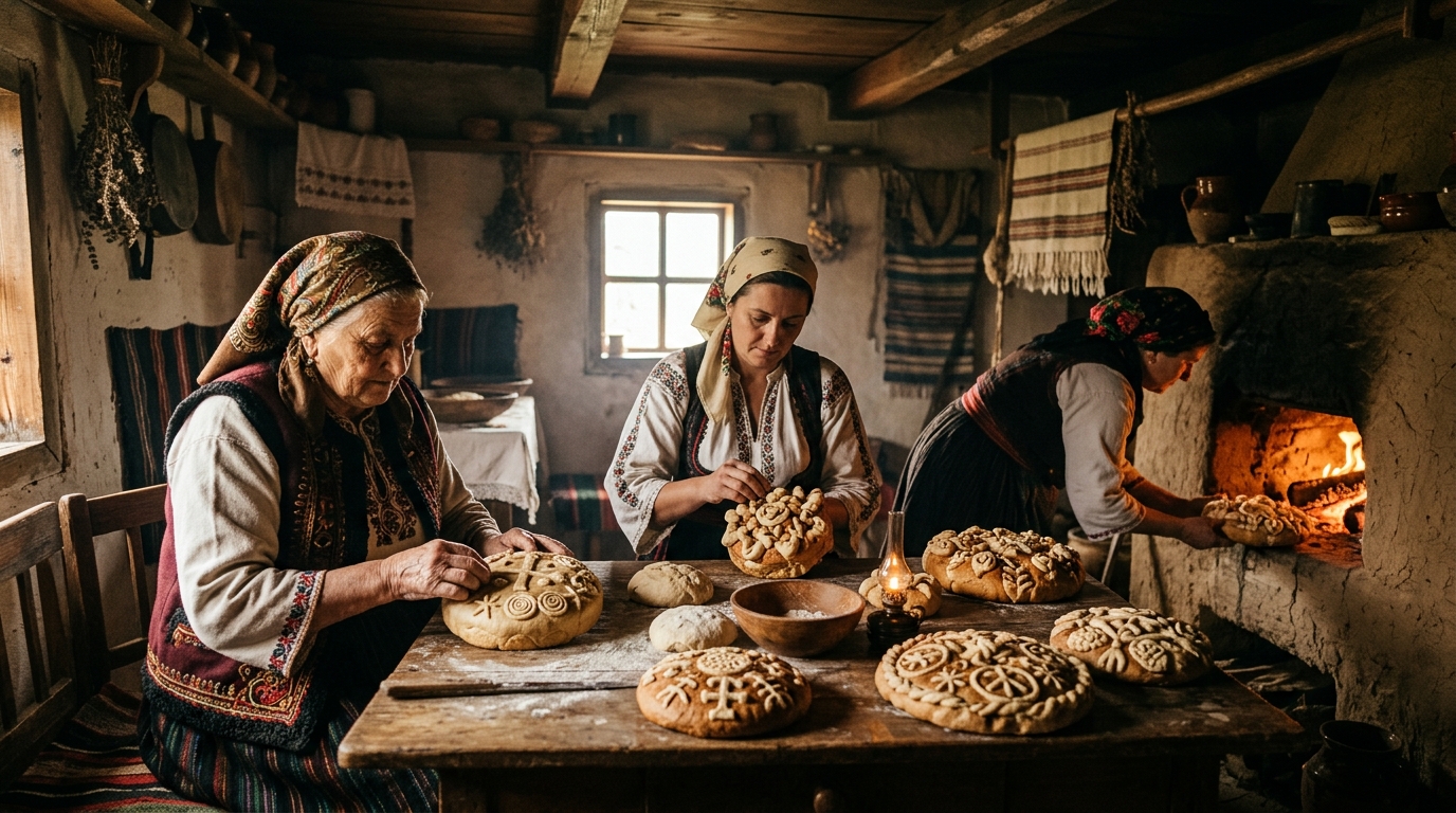Mesa sa svecu i koreni: Magijska uloga hleba i simbolika obrednih kolača u tradiciji Vlaha